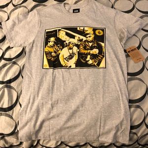 New Obey Public Enemy T-Shirt Grey size Small Rare